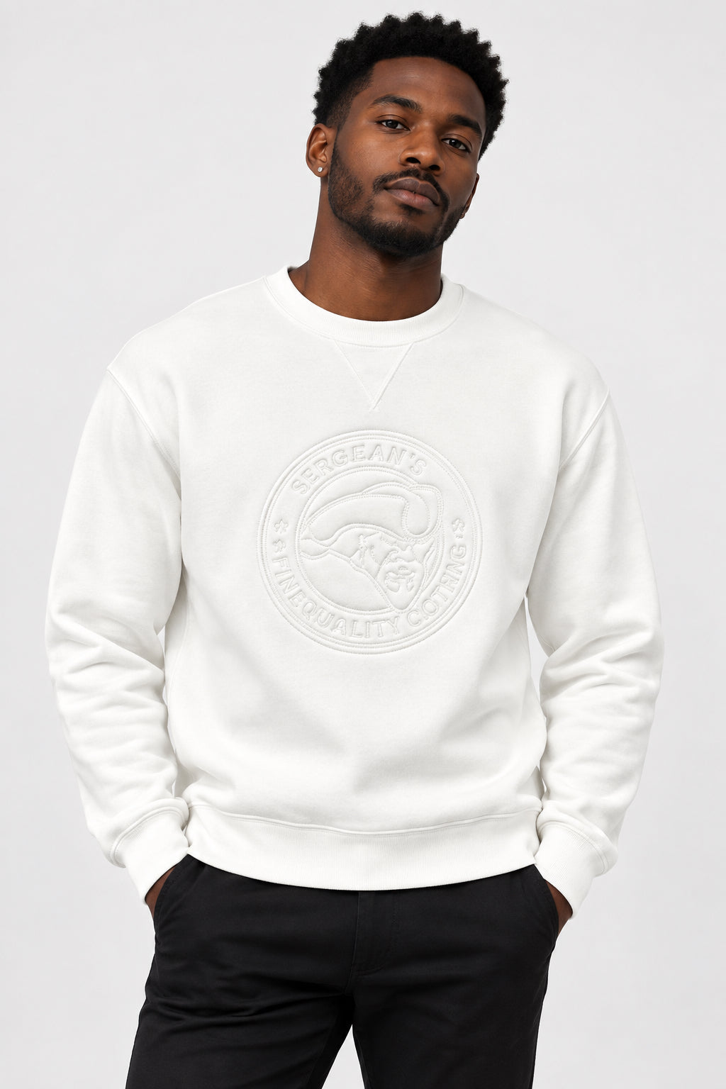 GFS Embroidered Crew - White