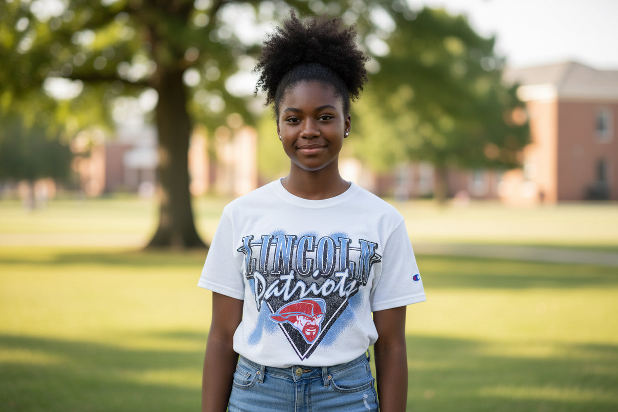 Champion Lincoln Pats Tri Tee- White