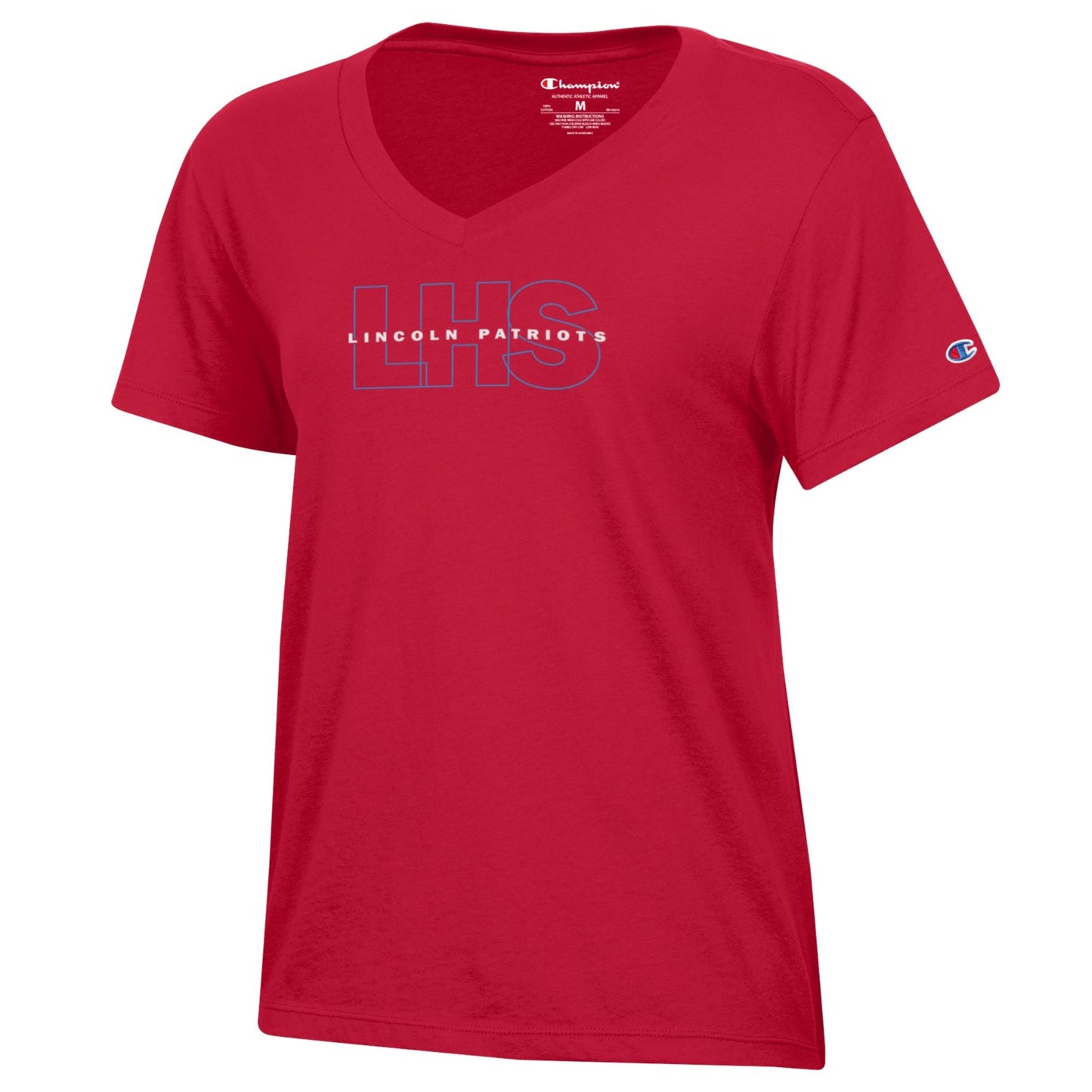 Ladies V-Neck Tee - Red